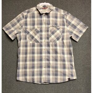L.L.Bean Men's Organic Cotton Recycled Polyester Plaid Shirt L Regular S/S Butto